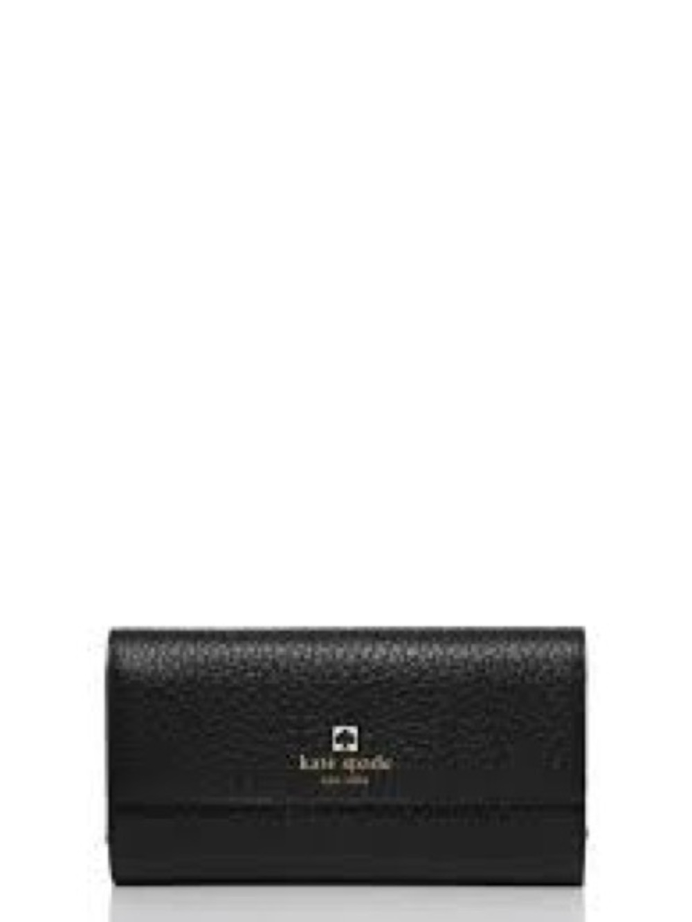 kate spade southport ave sandra black pebbled leather continental clutch - Picture 2 of 7